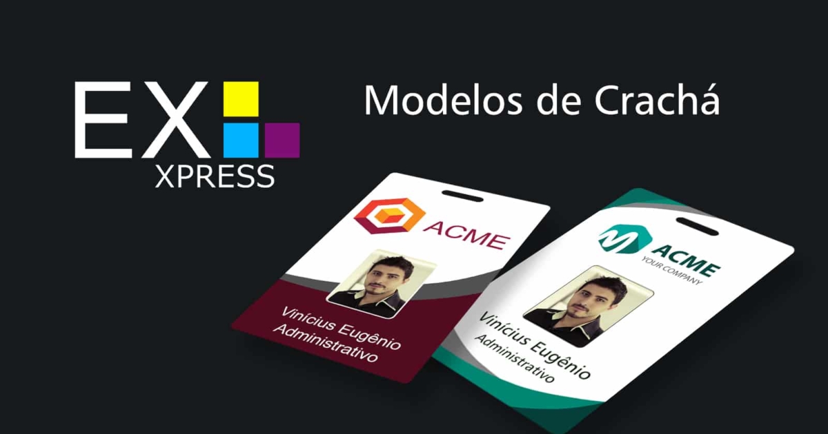 Modelo de Crachá para Download (Grátis) - Exxpress Identificações